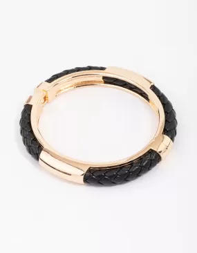 Gold & Black Textured Bangle