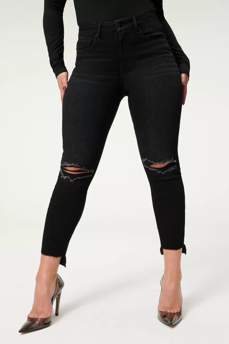 Good American GOOD LEGS CROP RAW STEP HEM