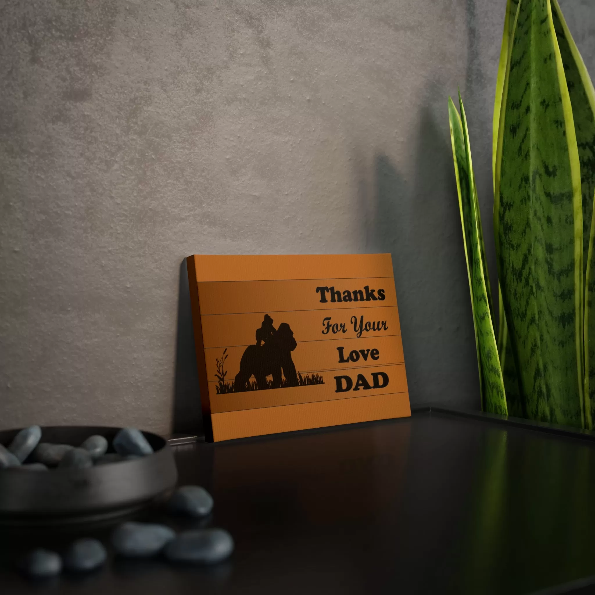 Gorilla Canvas Photo Tile - Thanks For Your Love Dad