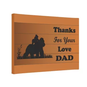 Gorilla Canvas Photo Tile - Thanks For Your Love Dad