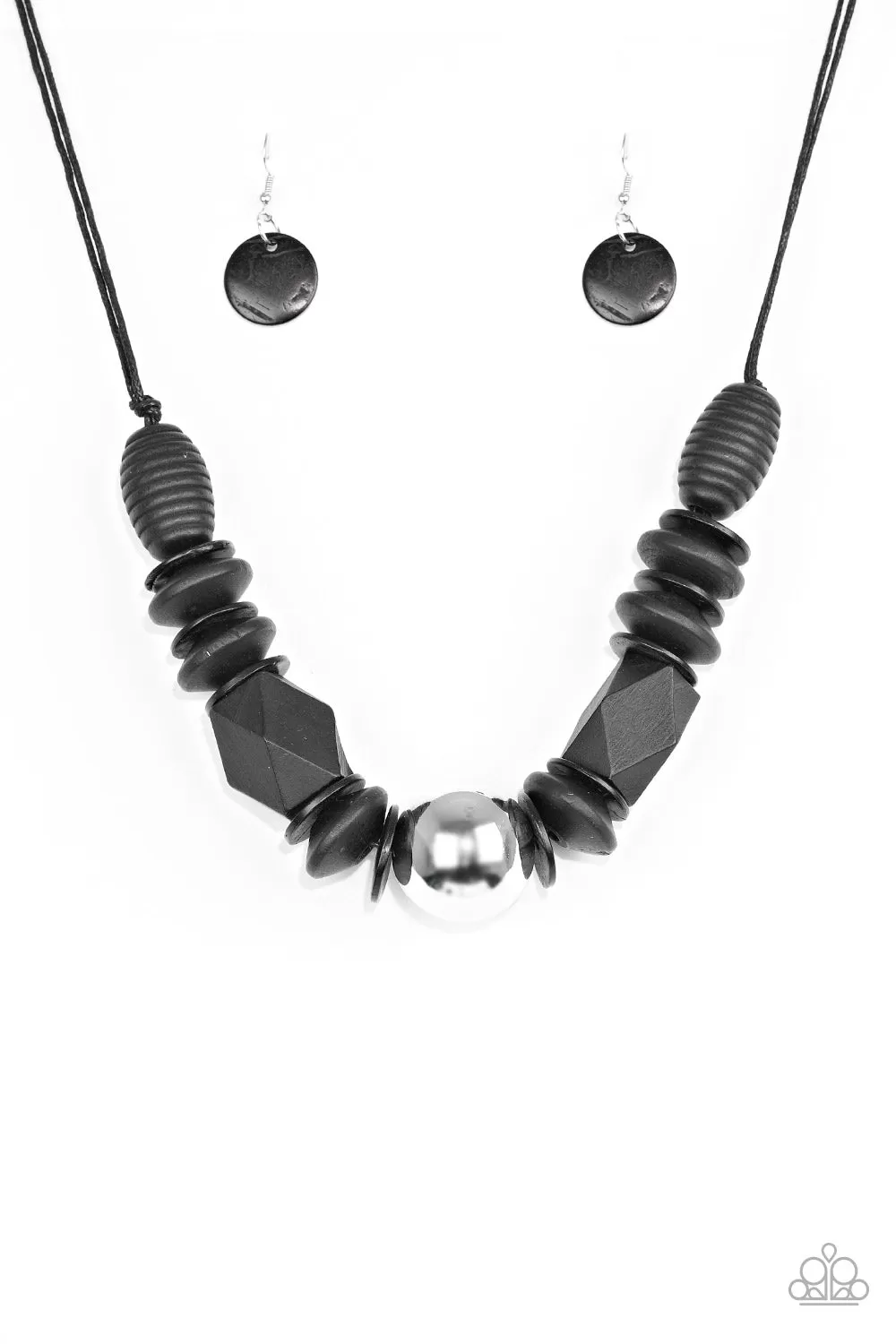 Grand Turks Getaway - Black Paparazzi Necklace