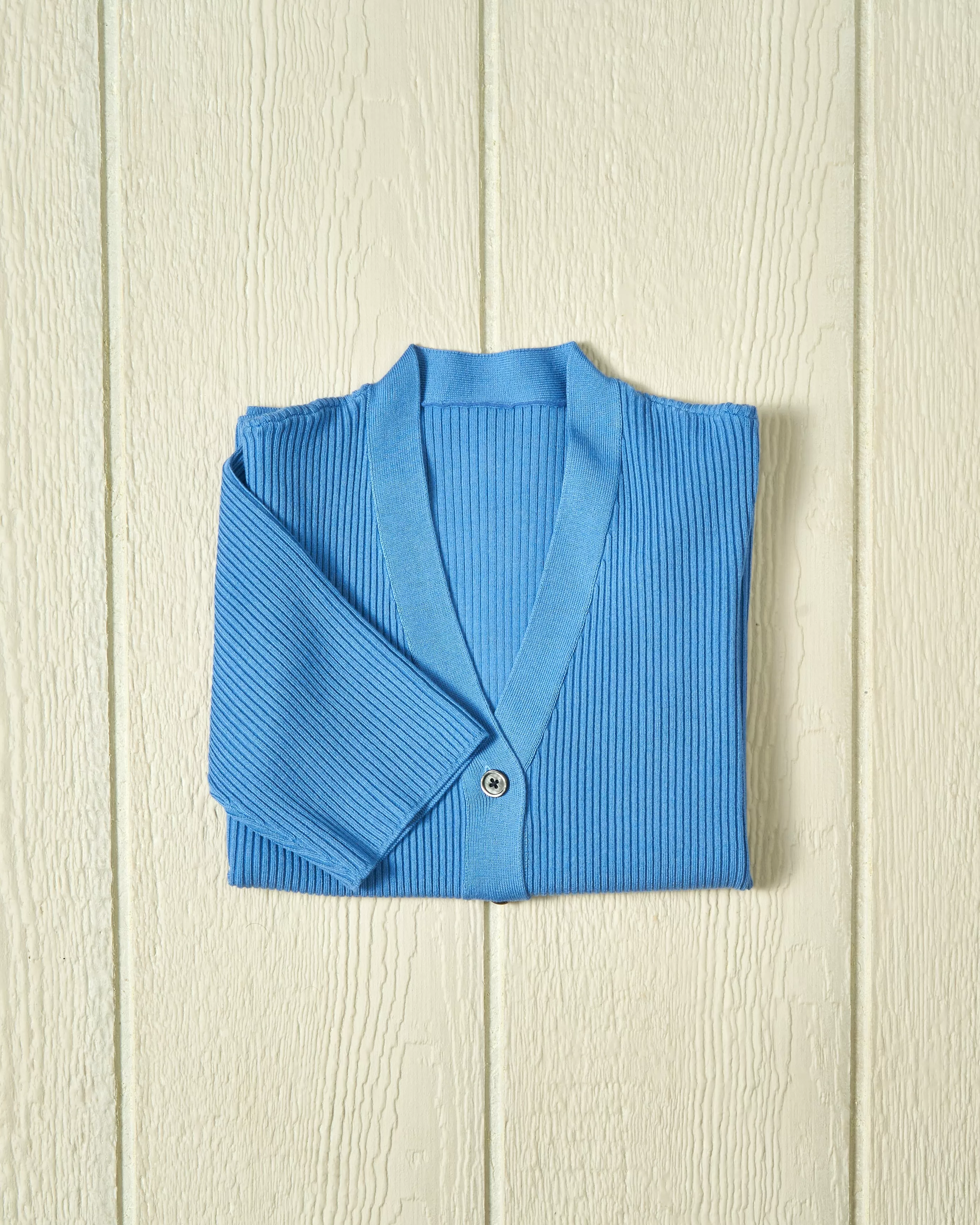 Haven Short Sleeve Knit Cardigan in Periwinkle