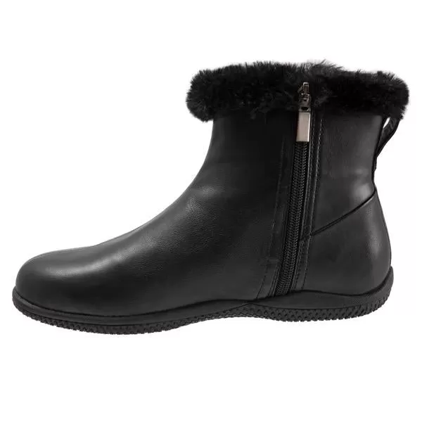 Helena Black Zip-up Ankle Boots LIMITED STOCK