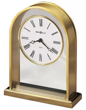 Howard Miller Reminisce Tabletop Clock - Brass Finished Arch - Roman Numerals