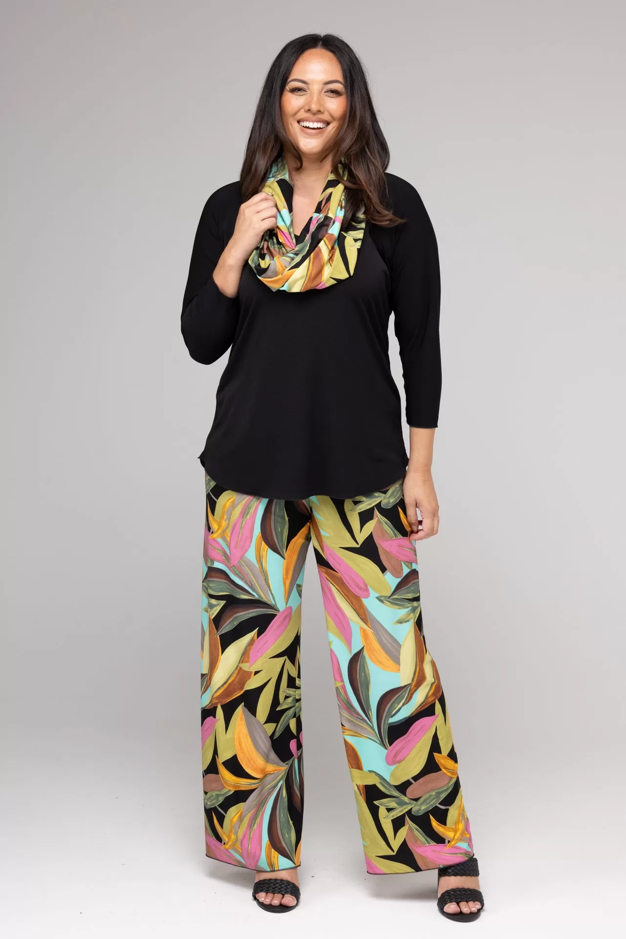 Jungle Wide Leg Jersey Palazzo Pants