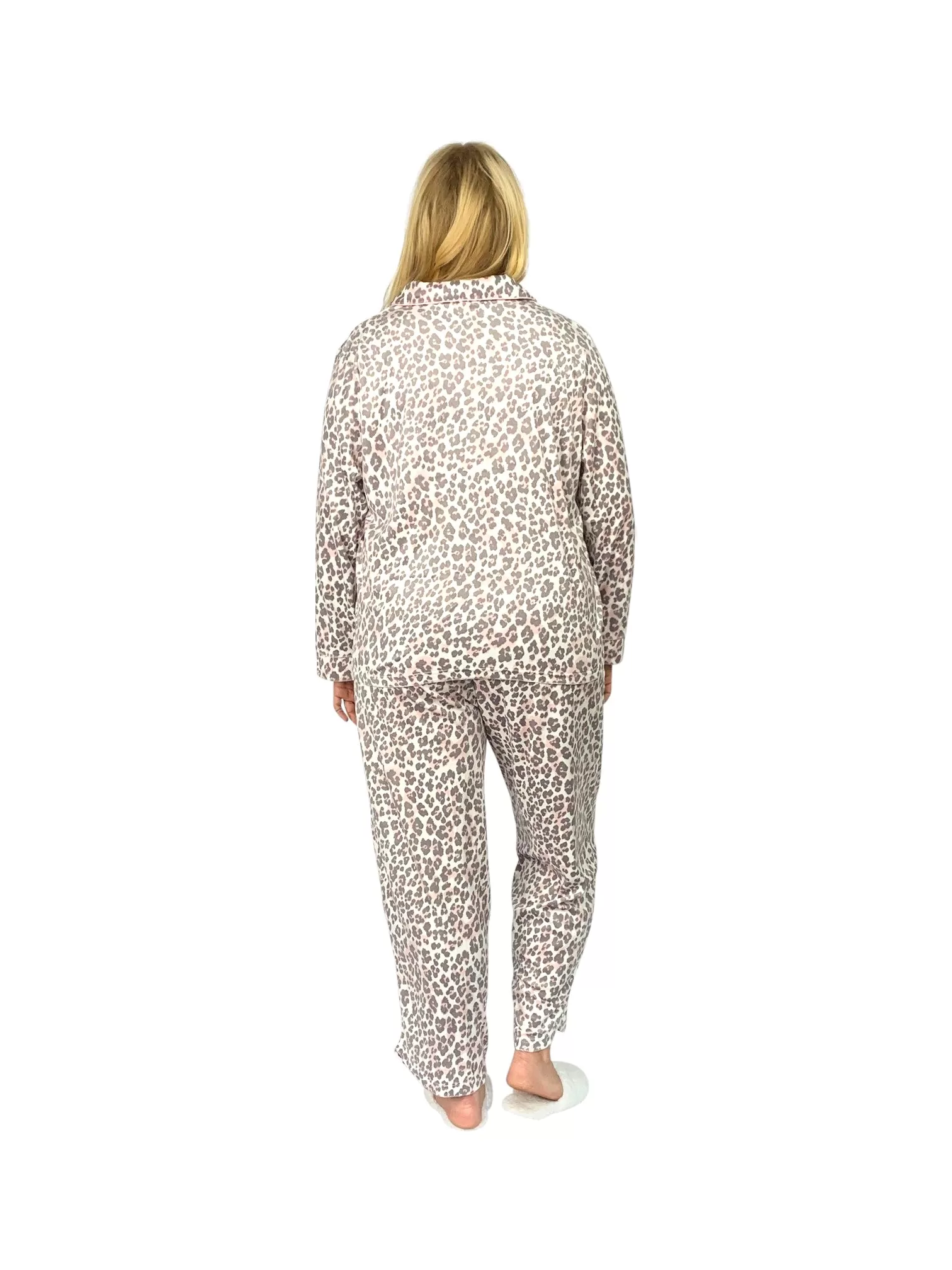 La Cera Plus Size Sheered Minky Fleece PJ Set