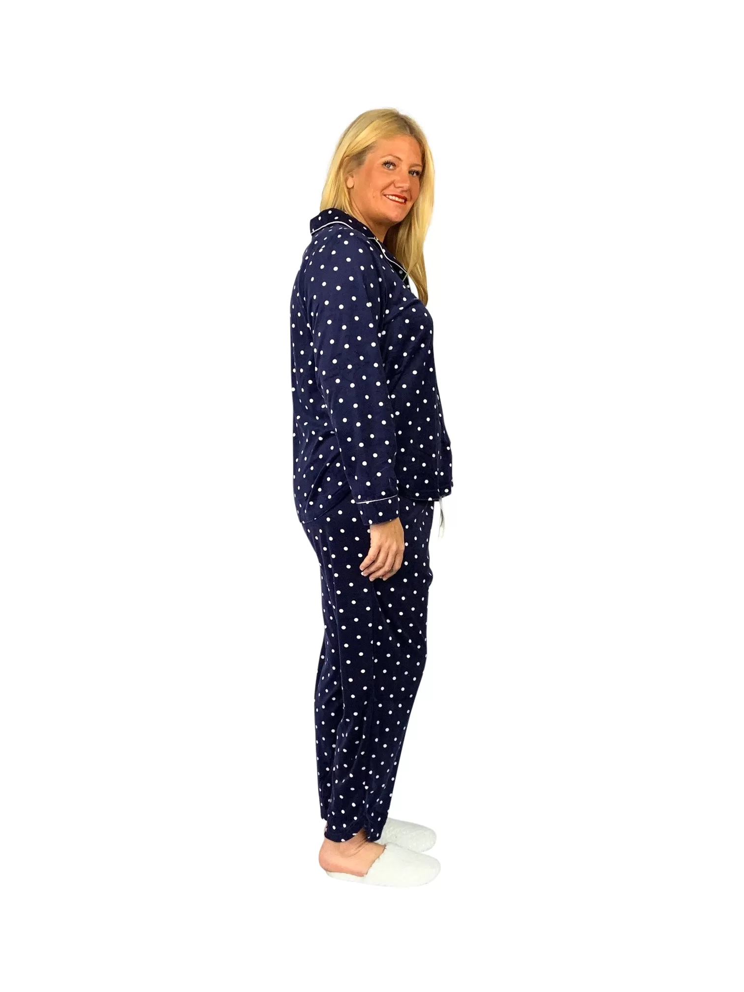 La Cera Plus Size Sheered Minky Fleece PJ Set