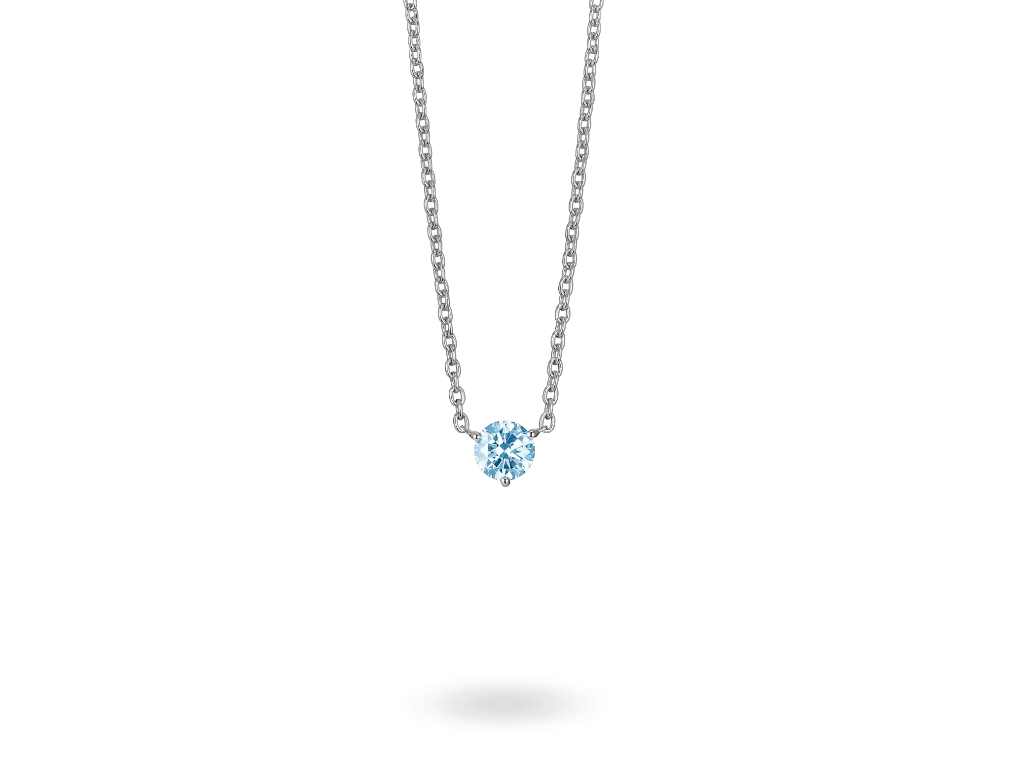 Lab-Grown Diamond ct. Round Brilliant Solitaire Pendant | Blue