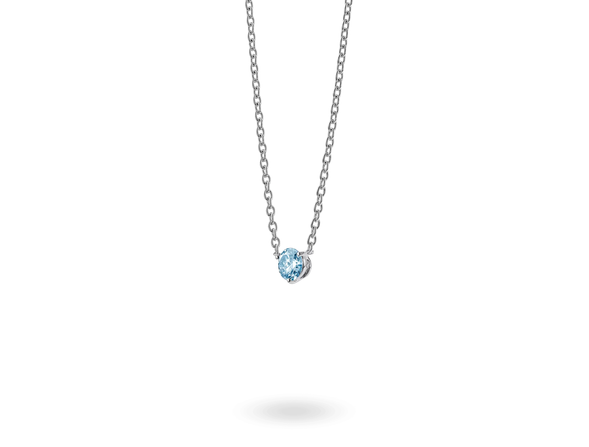 Lab-Grown Diamond ct. Round Brilliant Solitaire Pendant | Blue