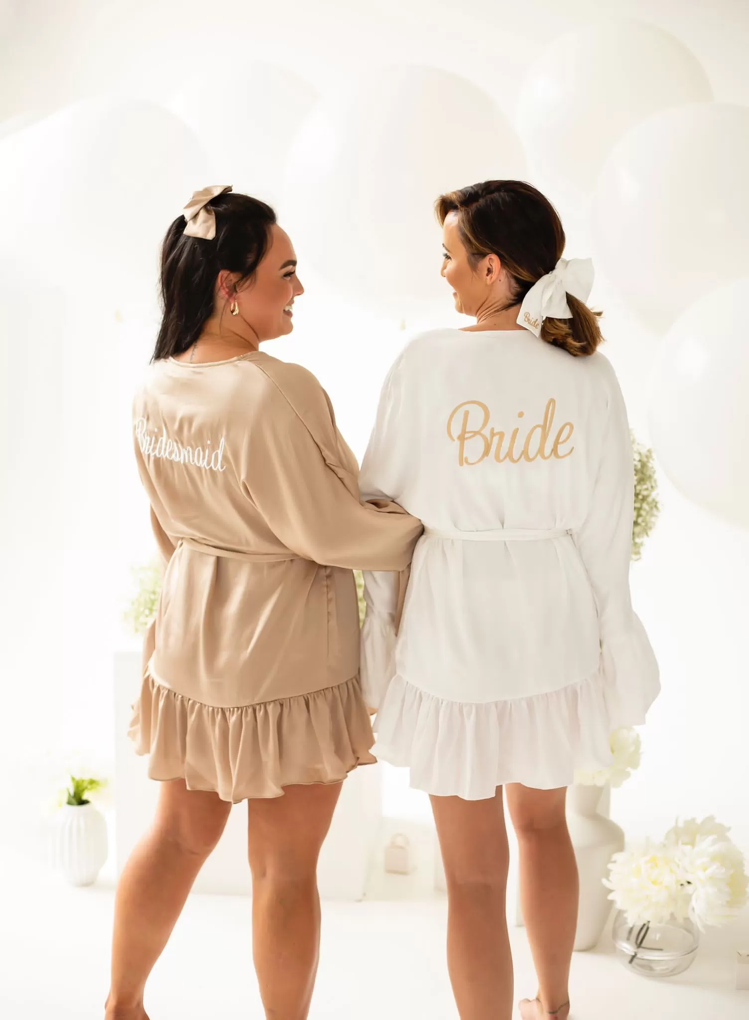 Ladies Champagne Pearl Robe