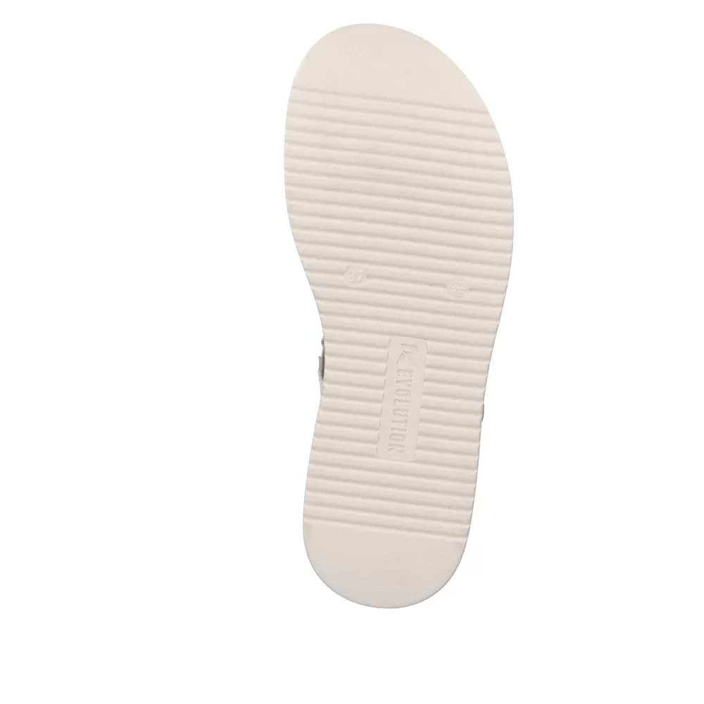 Ladies Evolution By Rieker Sandals White Chunky Platform W0800-80 sale