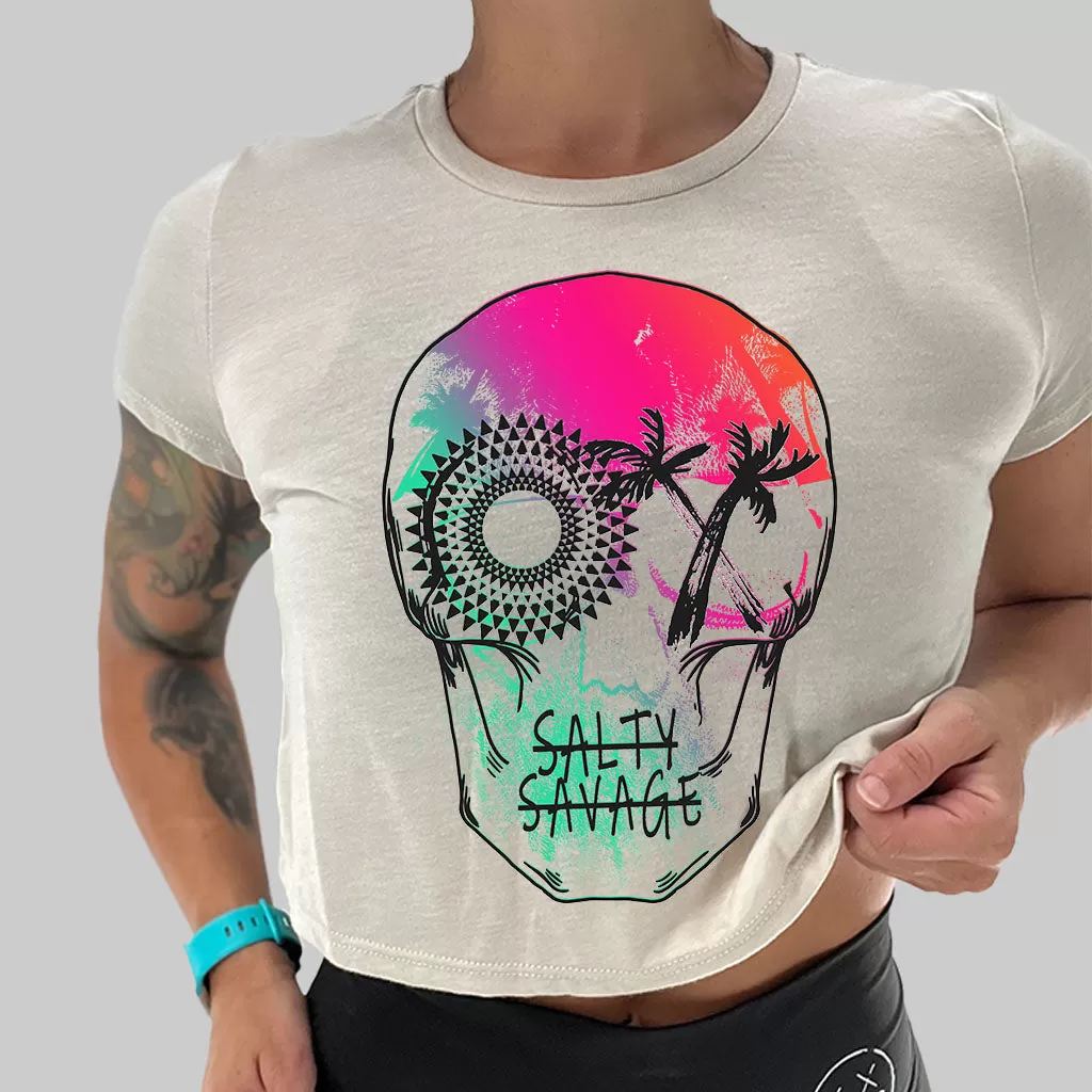 Ladies "Dead n' Gone" Flowy Crop Tee