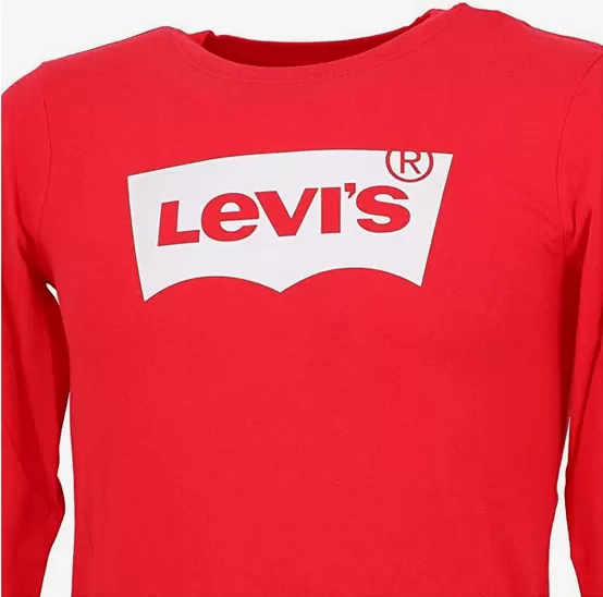 Levi's Kids Batwing boy's long sleeve t-shirt 8E8646 9E8646 R6W super red