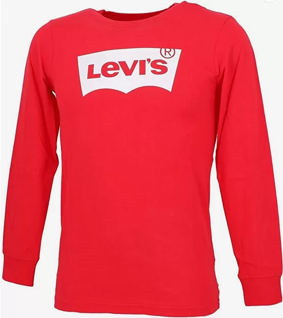 Levi's Kids Batwing boy's long sleeve t-shirt 8E8646 9E8646 R6W super red