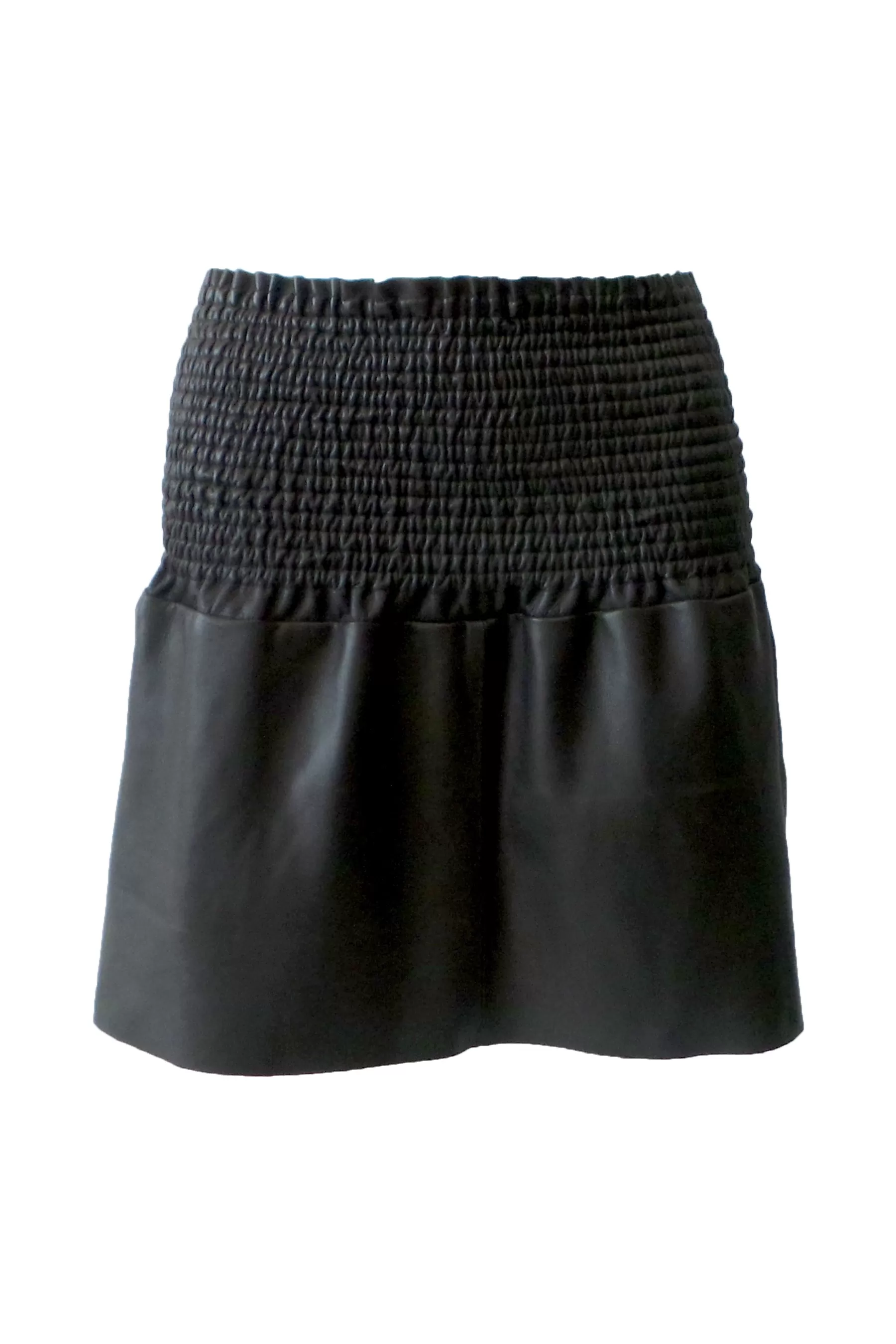 LIBERTY LEATHER SKIRT - BLACK