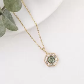 Lila Hexagon Necklace Setting (Round 5mm)