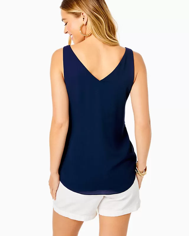 Lilly Pulitzer Women's Florin Reversible Top - True Navy