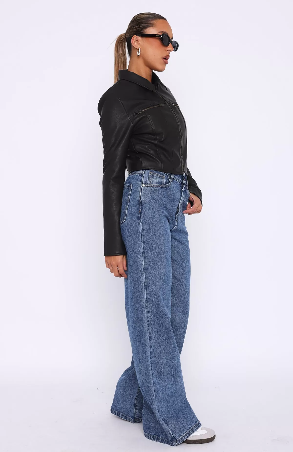 Lola High Rise Wide Leg Jeans True Blue