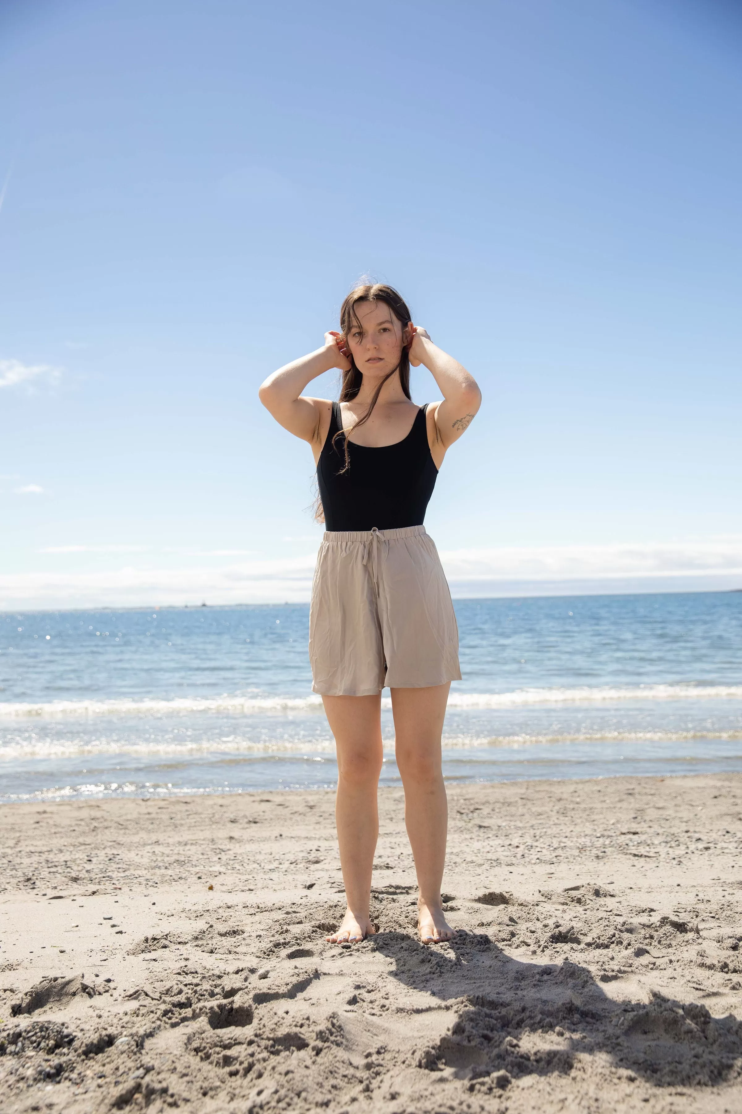 Louisa Silk Shorts - Grey