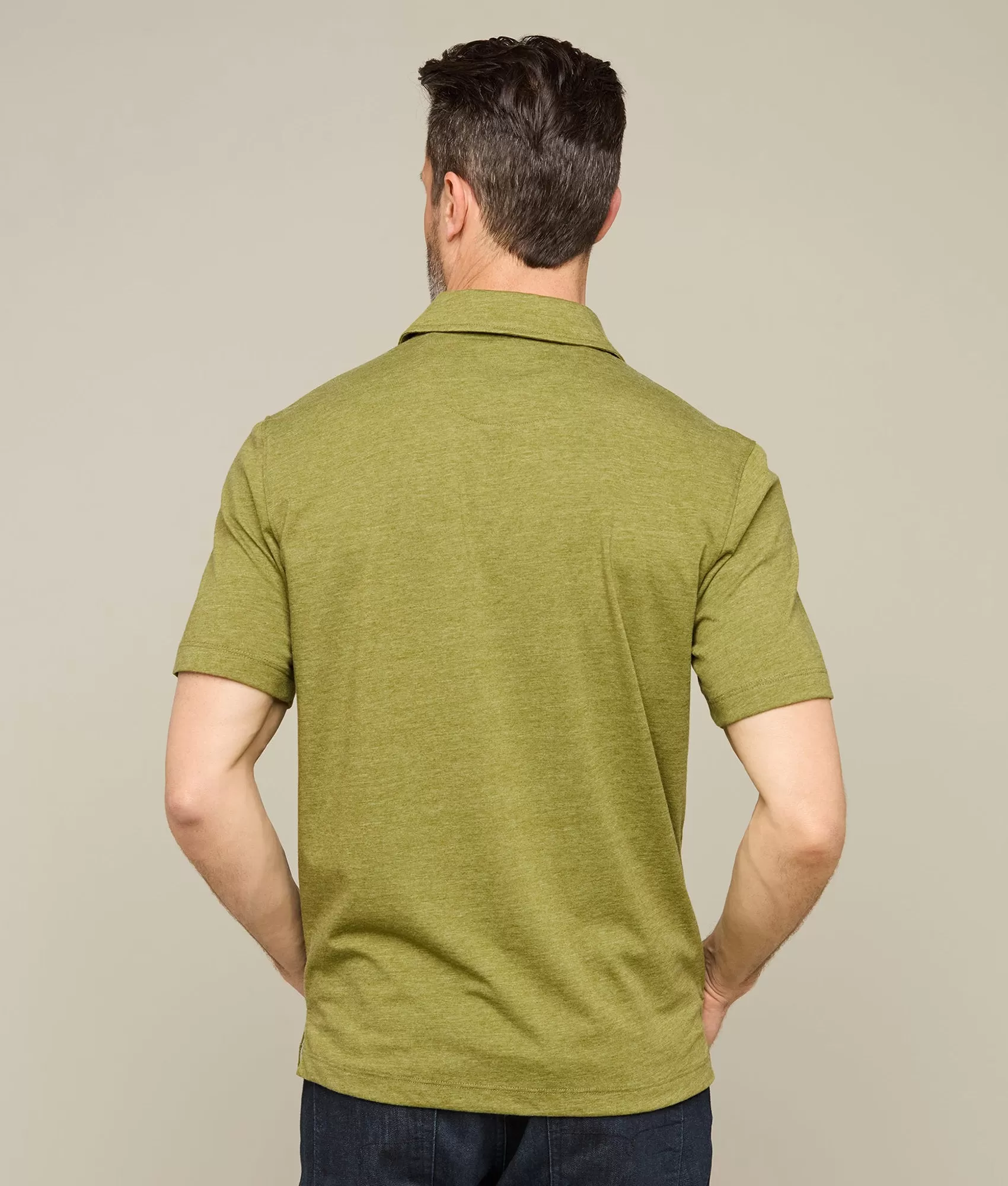 Lucchese Pima Blend Polo :: Olive