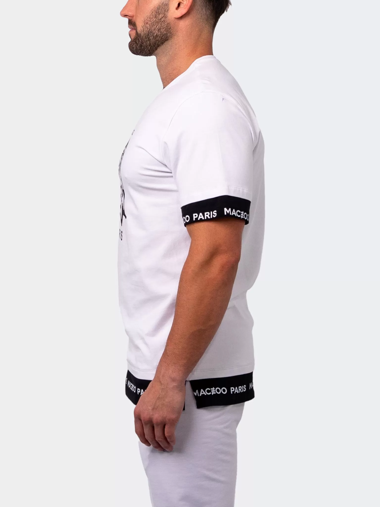 Maceoo Short-Sleeve Athleisur | Tee Ice White