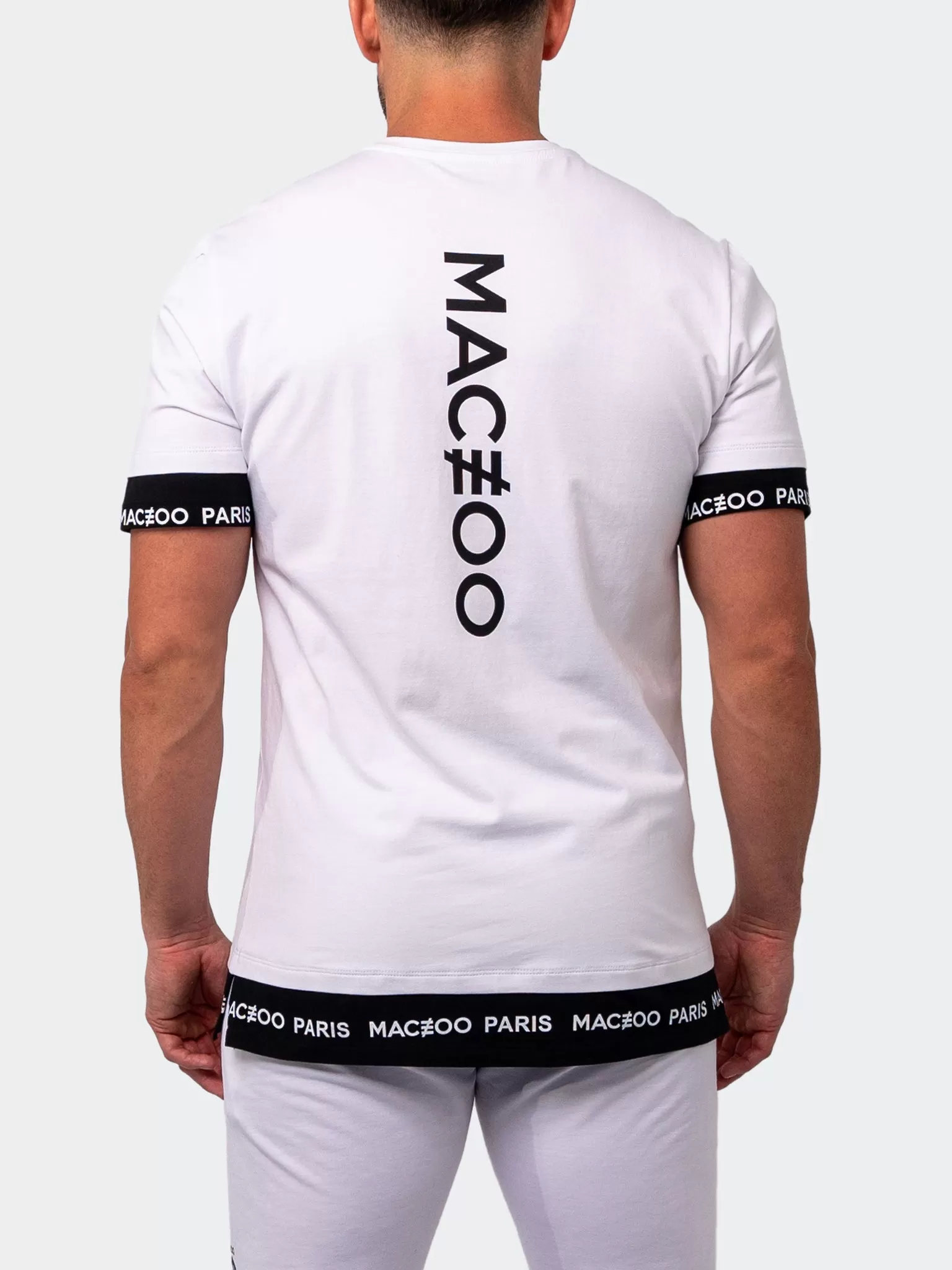 Maceoo Short-Sleeve Athleisur | Tee Ice White