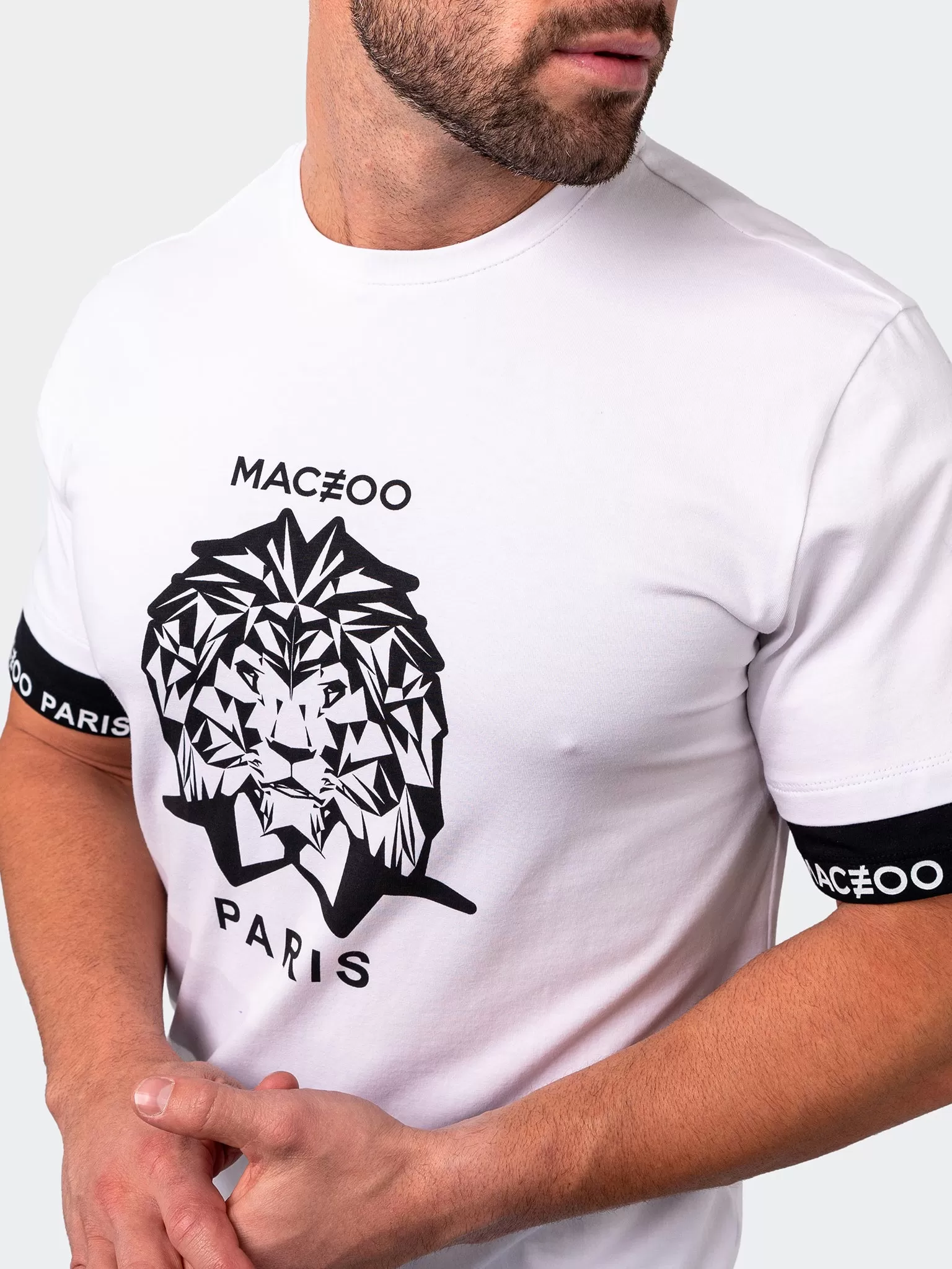 Maceoo Short-Sleeve Athleisur | Tee Ice White