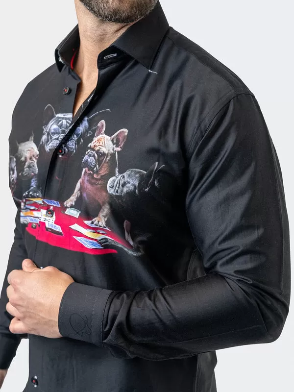 Maceoo Stretch Shirt | Fibonacci Pokerdogs Black