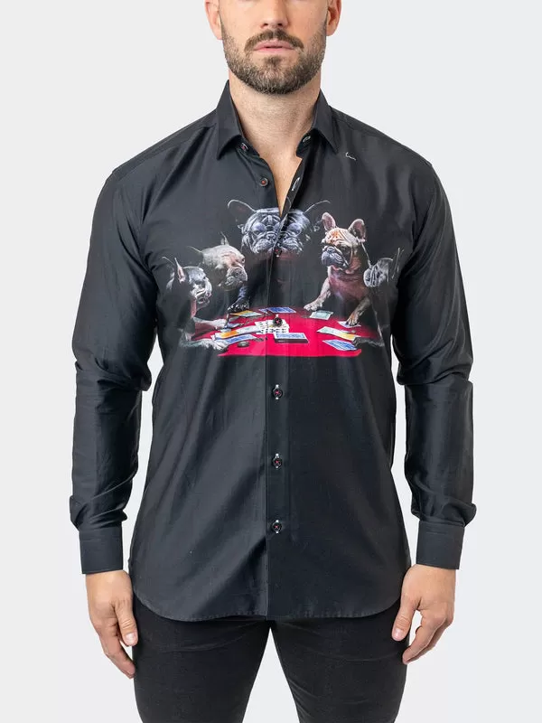 Maceoo Stretch Shirt | Fibonacci Pokerdogs Black