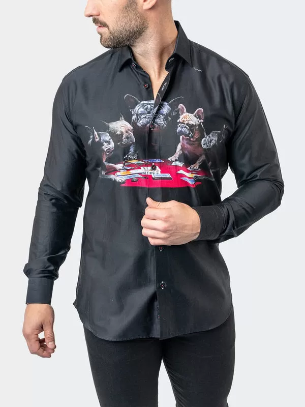 Maceoo Stretch Shirt | Fibonacci Pokerdogs Black