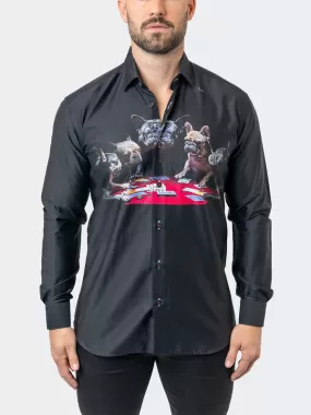 Maceoo Stretch Shirt | Fibonacci Pokerdogs Black