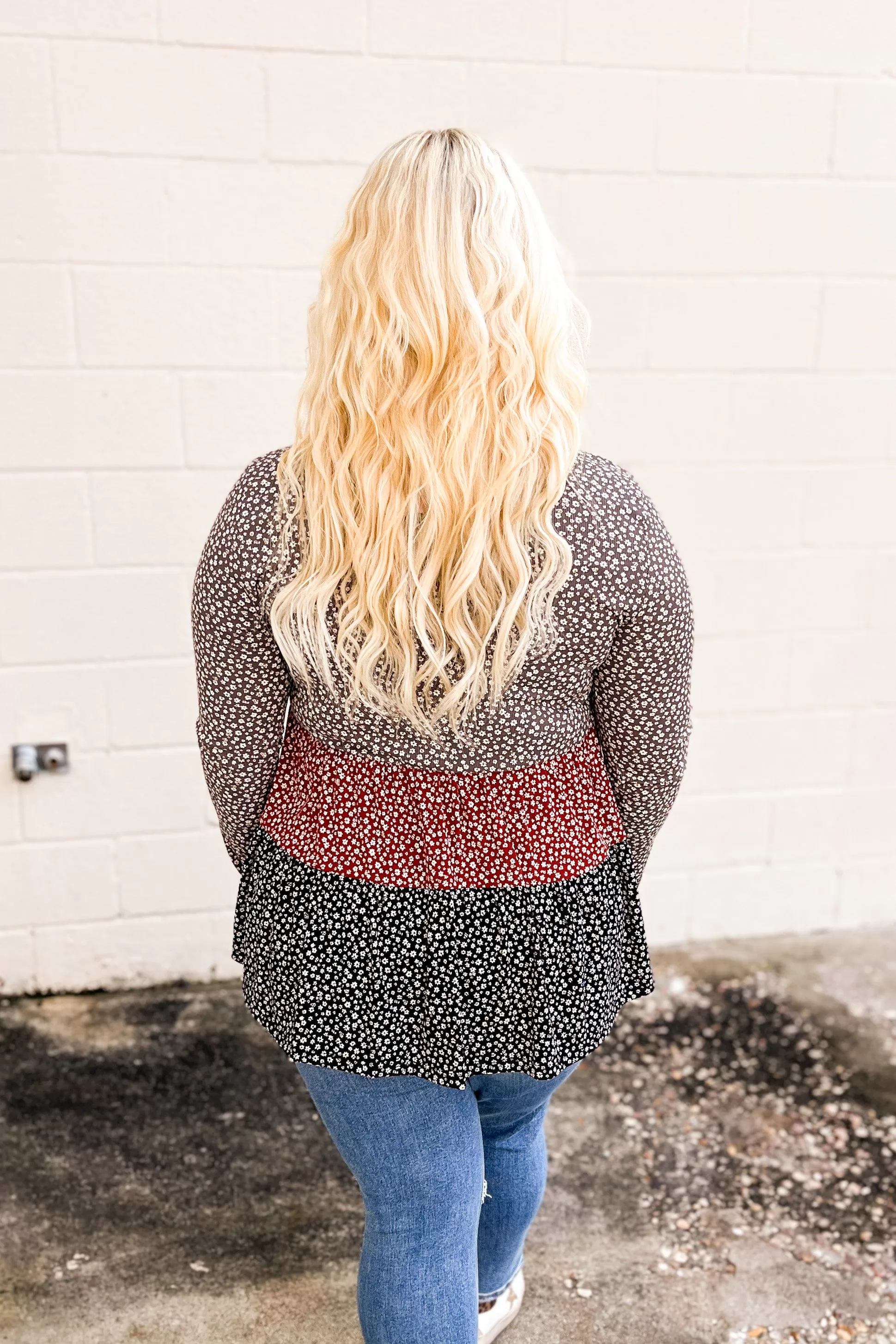 Made You Look Colorblock Floral Top