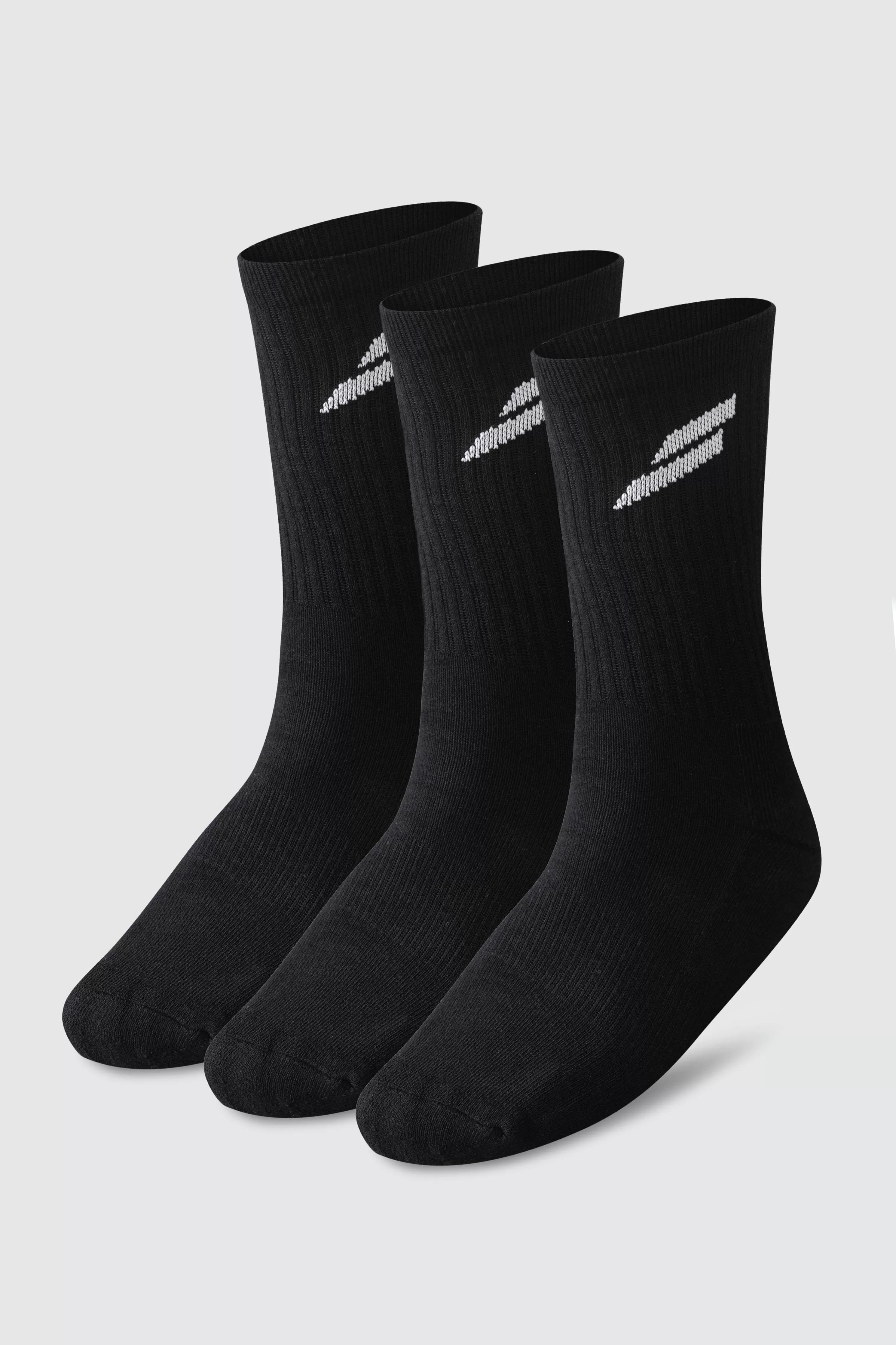 Mark Crew Socks 3pk - Black