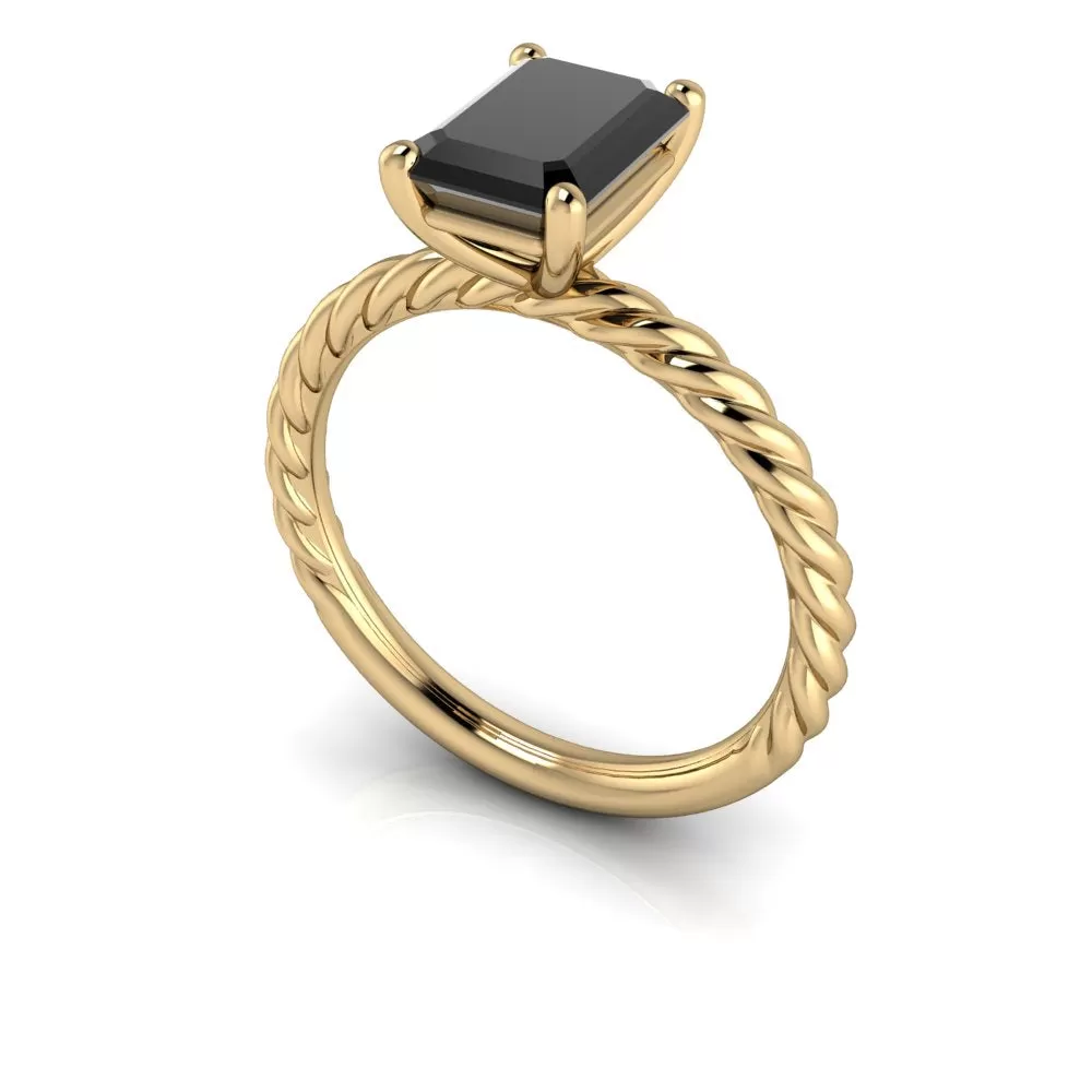 Millie No. 2 Black Diamond Engagement Ring