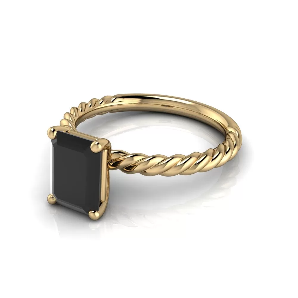 Millie No. 2 Black Diamond Engagement Ring