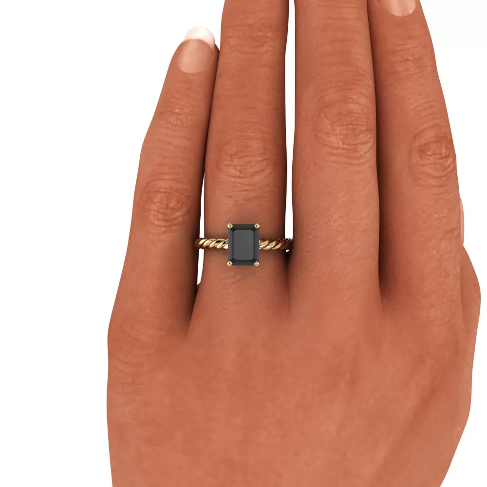 Millie No. 2 Black Diamond Engagement Ring