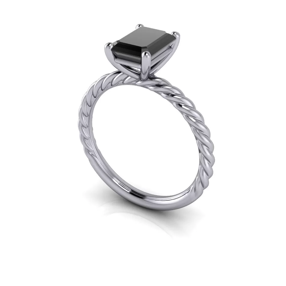 Millie No. 2 Black Diamond Engagement Ring