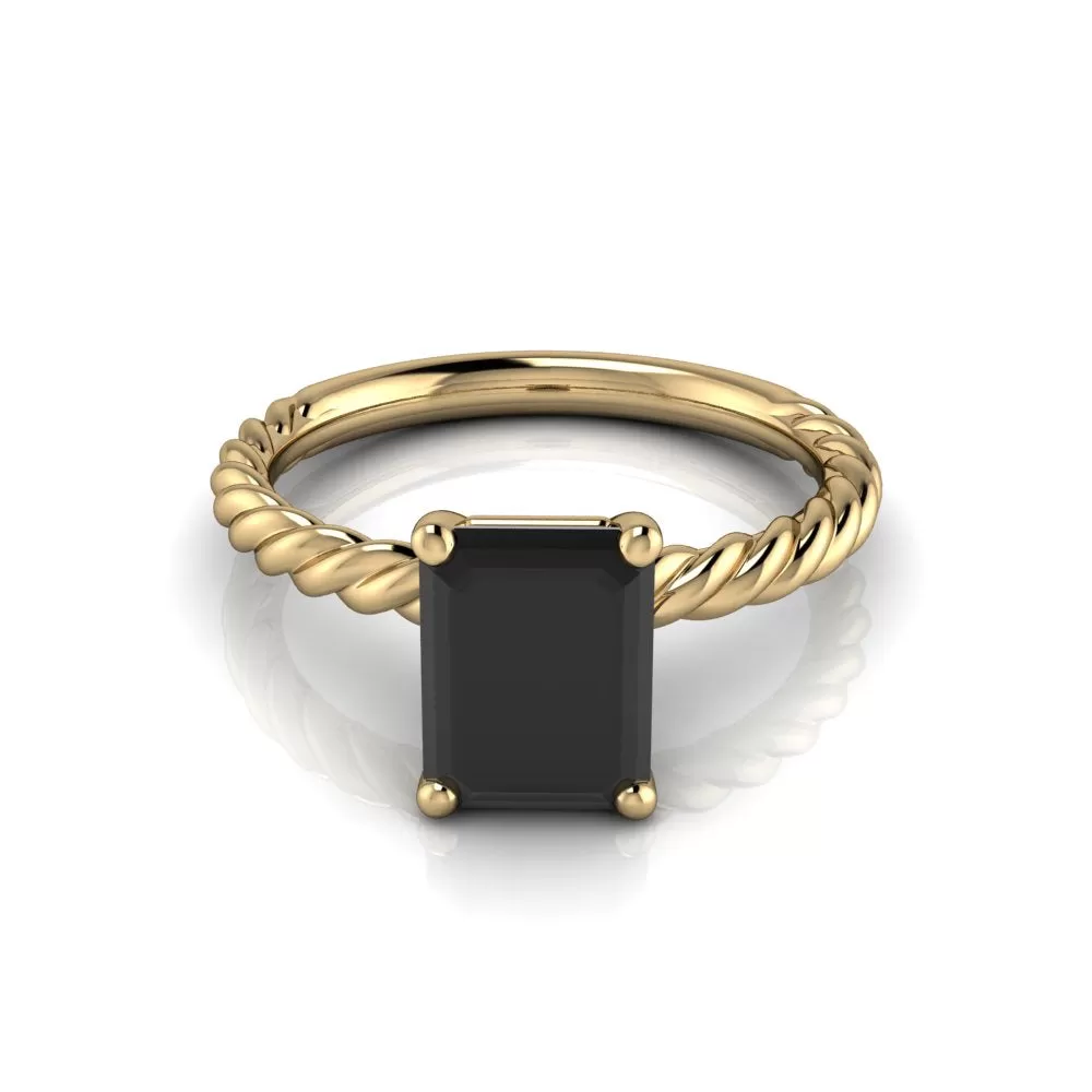 Millie No. 2 Black Diamond Engagement Ring