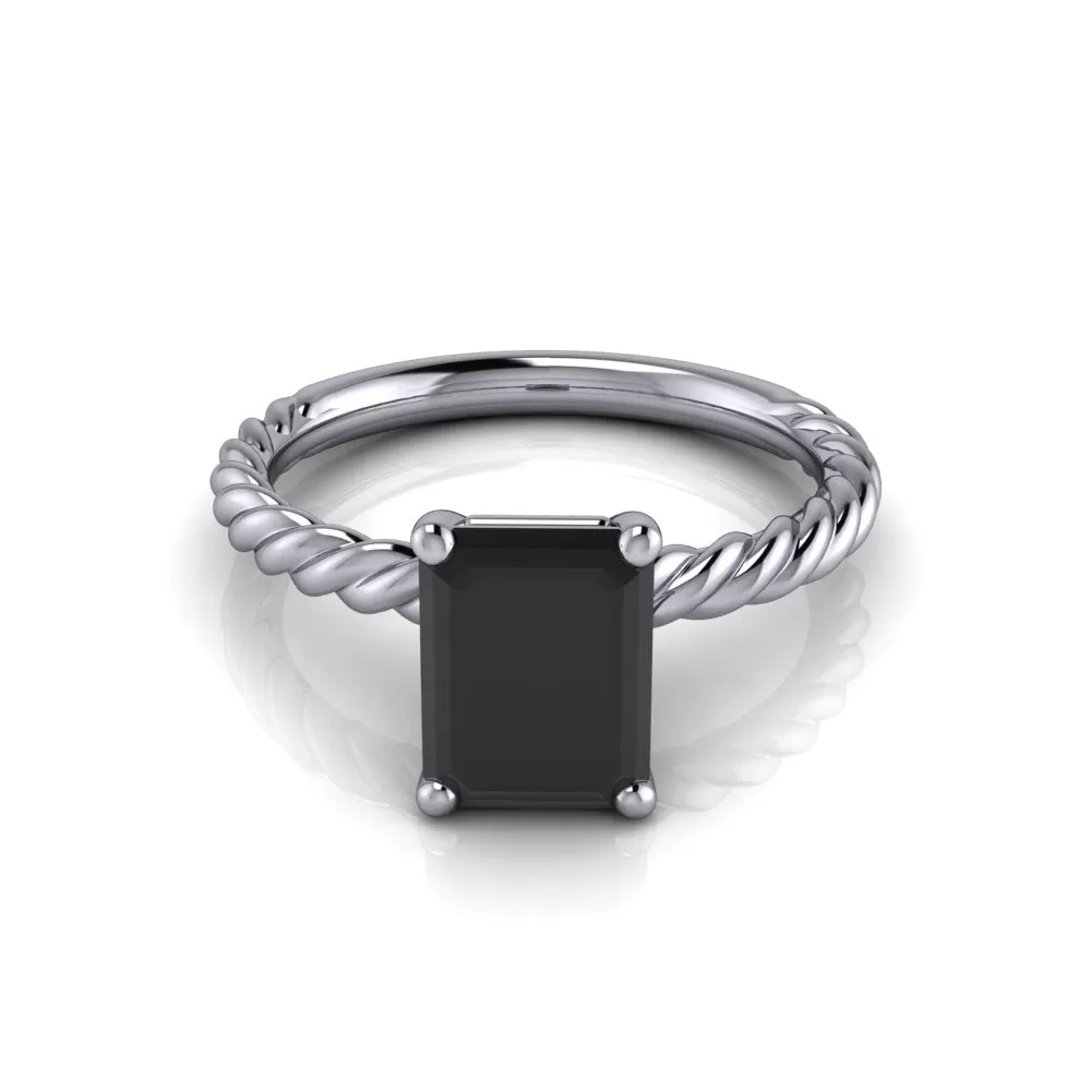 Millie No. 2 Black Diamond Engagement Ring