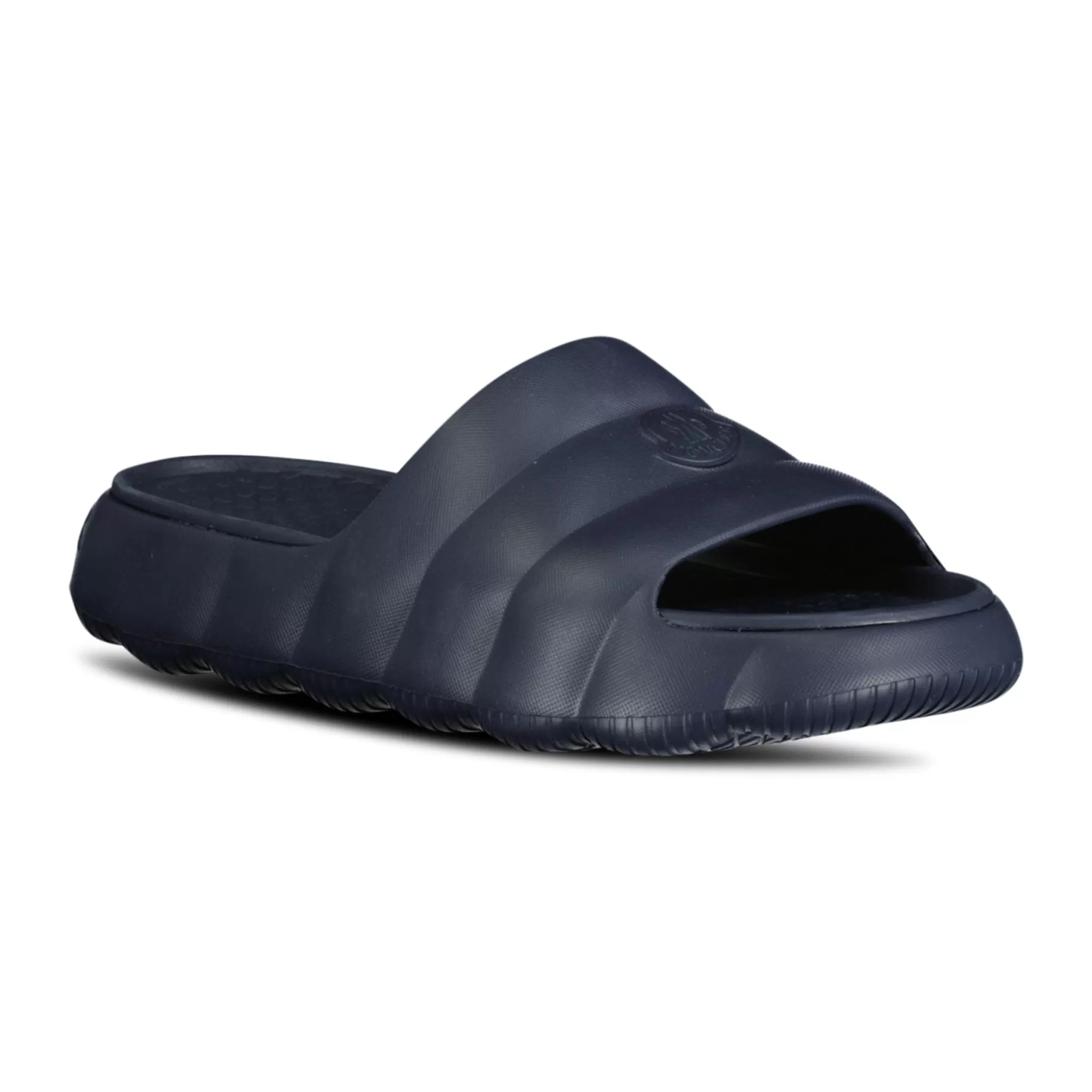 MONCLER LILO RUBBER SLIDERS NAVY BLUE