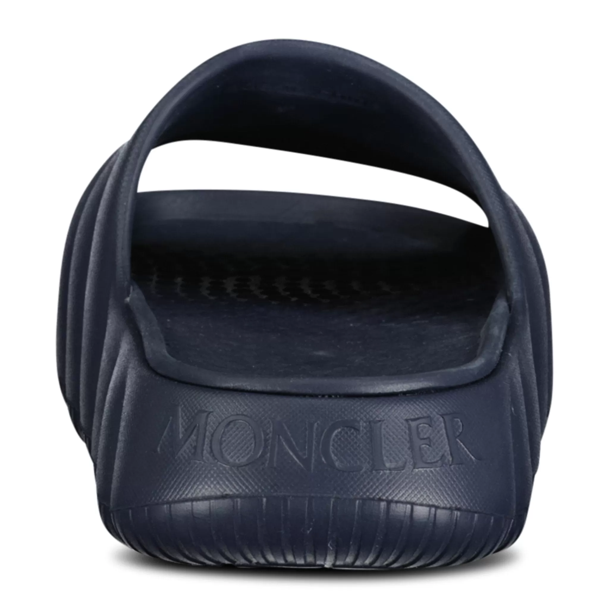 MONCLER LILO RUBBER SLIDERS NAVY BLUE