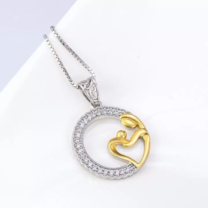 Mother and Child Pendant Necklace