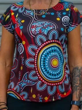 NAIDOC 2024 - Ladies Top 1- 1 LARGE SIZE LEFT