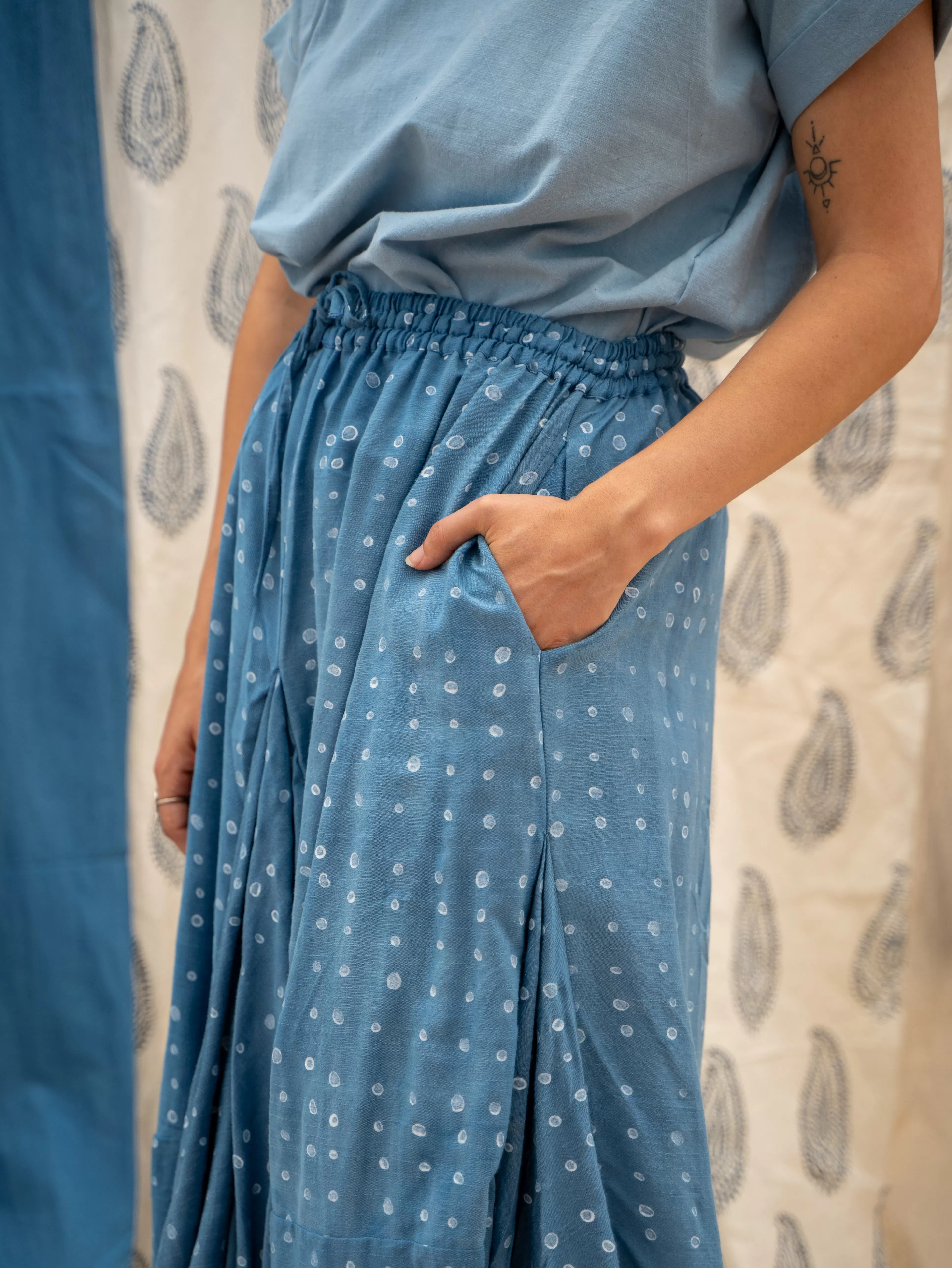 Nepalese Skirt - Polka Dot Print