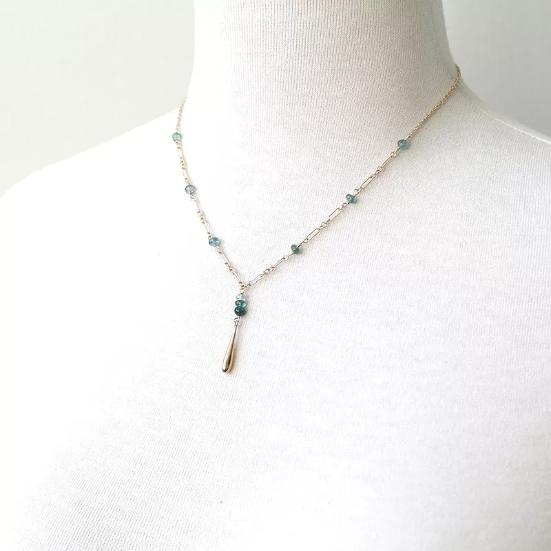 Ombre Tourmaline Droplet Necklace