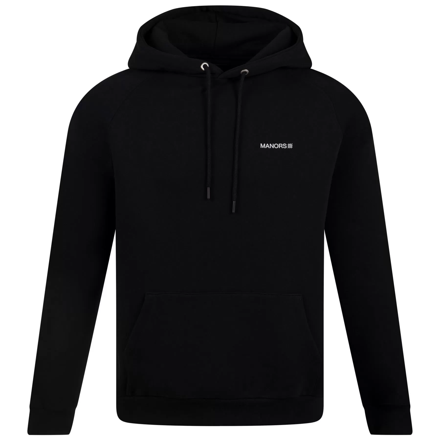 Organic Knitted Cotton Logo Hoodie Black - 2024