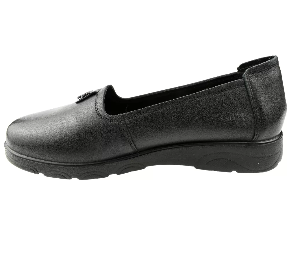 Pantofi casual, dama, FORMAZIONE 2351-01 negru, piele naturala