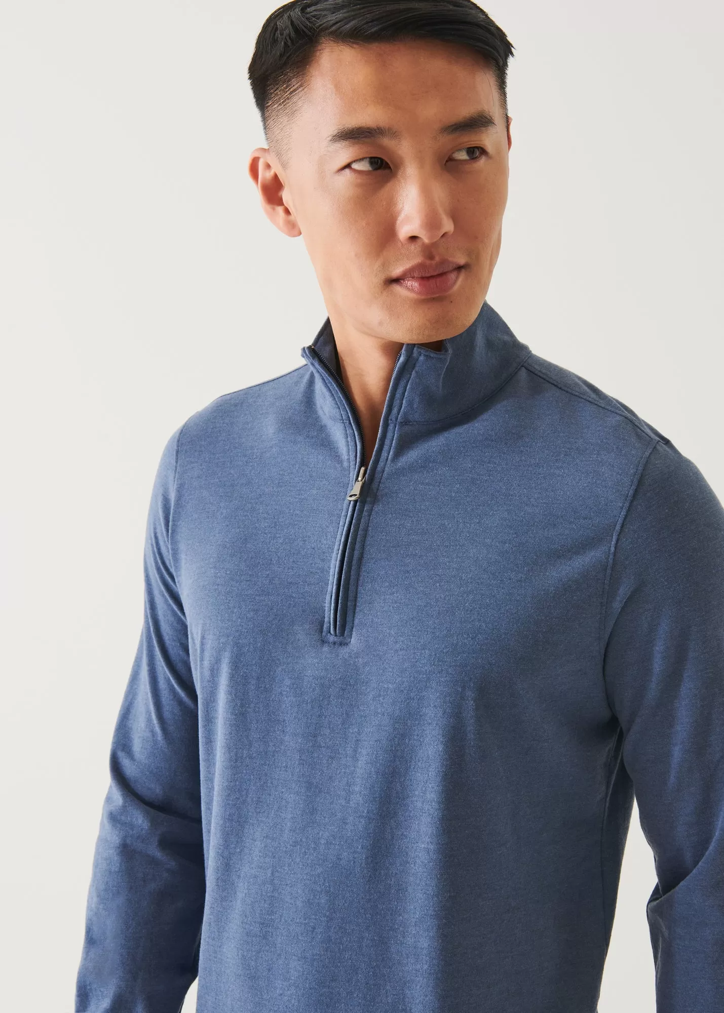 PIMA COTTON STRETCH OVERDYE QUARTER ZIP