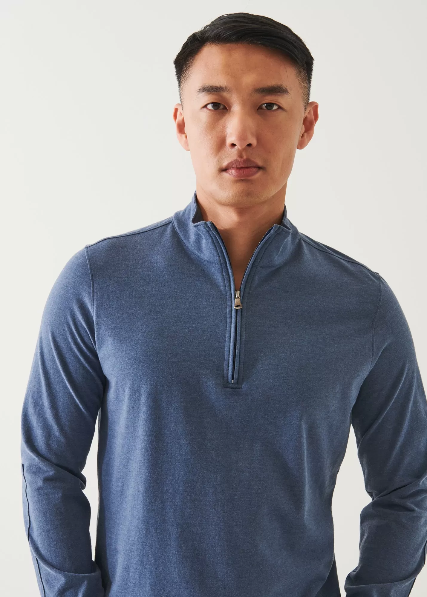 PIMA COTTON STRETCH OVERDYE QUARTER ZIP