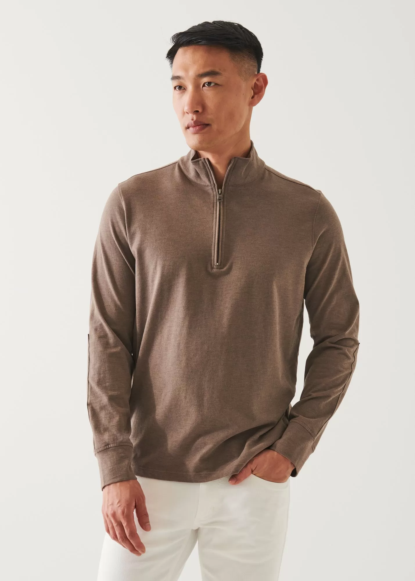 PIMA COTTON STRETCH OVERDYE QUARTER ZIP